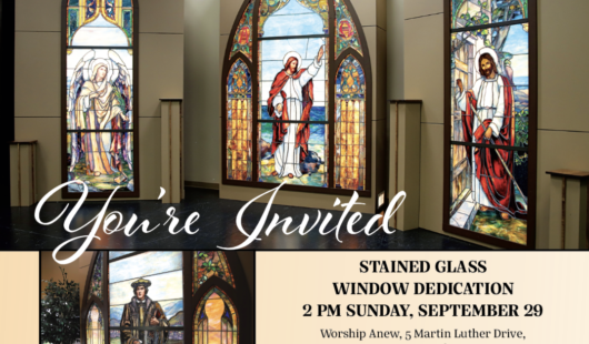 Stained glass dedication pic